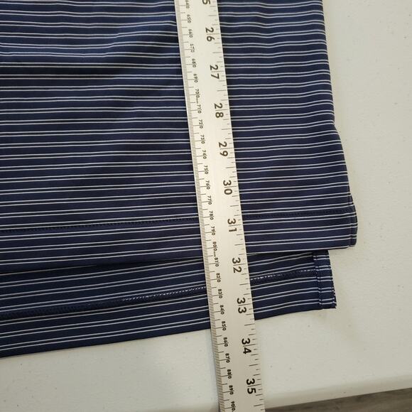 Peter Millar Texas Longhorns Summer Comfort Polo Shirt Mens 2XL Navy Stripe - Picture 5 of 9